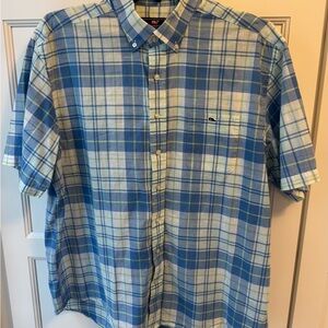 **Summer Clearance**Vineyard Vines Blue and White Casual Button Down Shirt